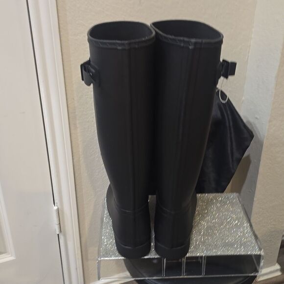 Hunter Refined Tall Waterproof Boots- Black - Picture 11 of 12